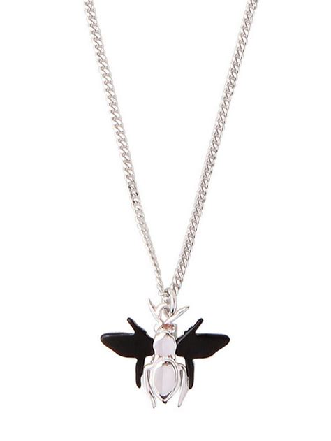 dior homme bee necklace|Dior Homme Crystal Bee Pendant Necklace .